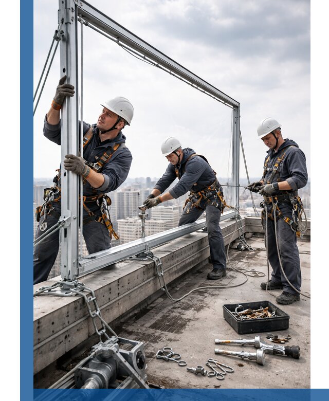 Монтаж крышных рекламных конструкций под ключ в Кашире