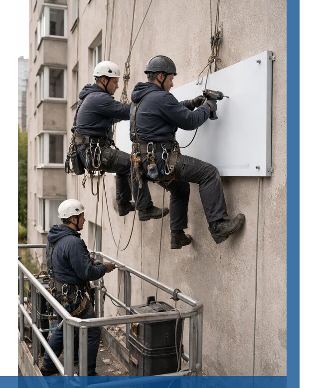 Монтаж табличек и указателей в Кашире от 3645 р. | ВЫСОТНИК-Кшр