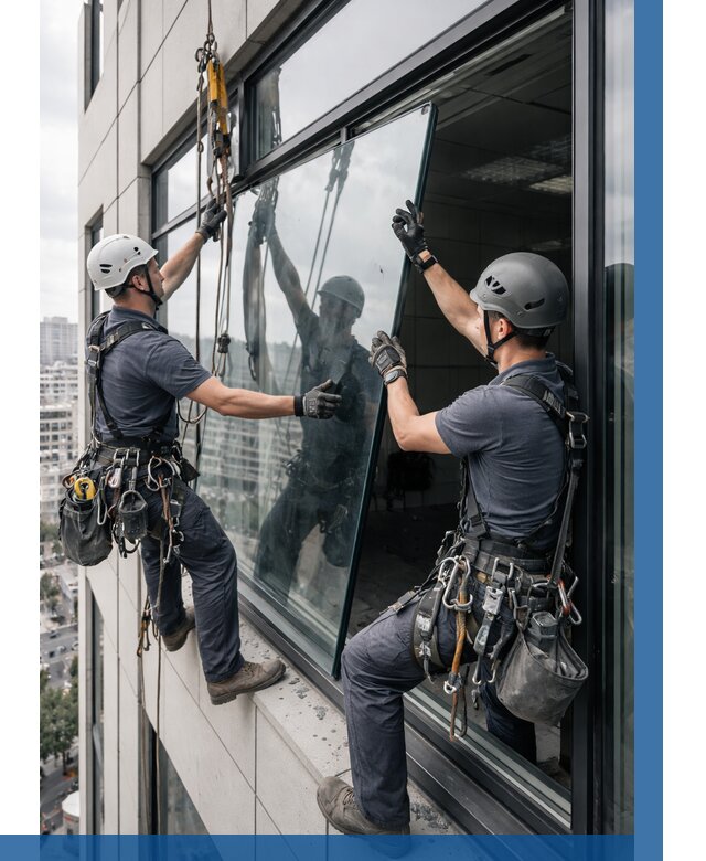 Замена стеклопакетов на высоте в Кашире от 5728 р. | ВЫСОТНИК-Кшр