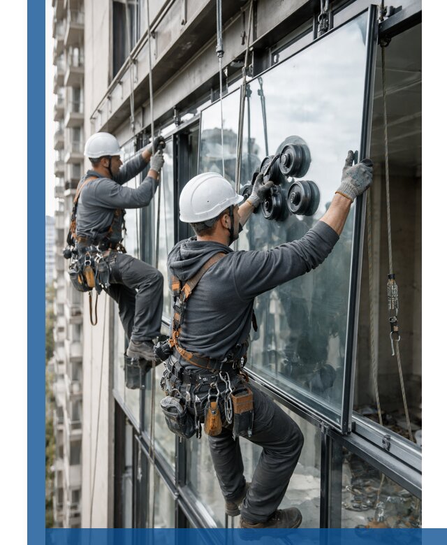 Витражное остекление фасадов и лоджий в Кашире под ключ