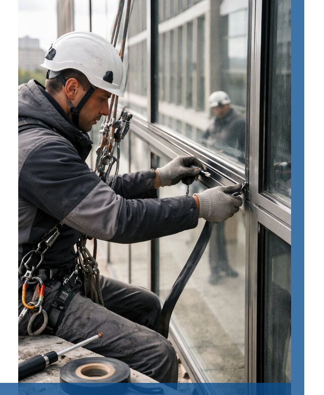 Ремонт витражных конструкций в Кашире от 3645 р. | ВЫСОТНИК-Кшр