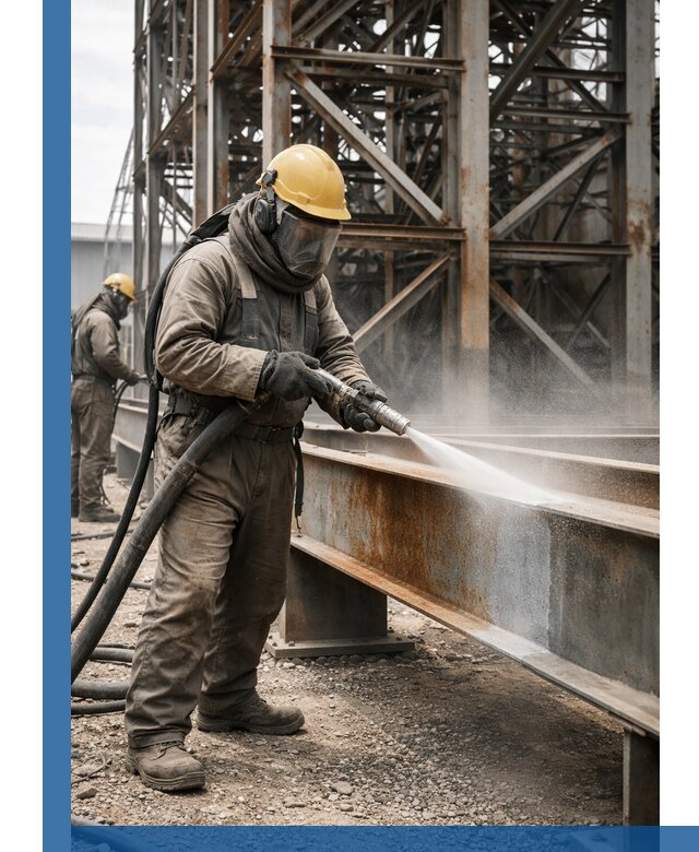 Пескоструйная очистка металлоконструкций в Кашире промышленная