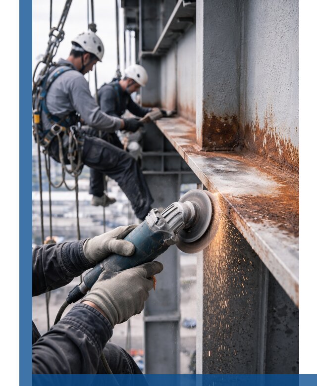 Зачистка металла от ржавчины и подготовка поверхностей в Кашире