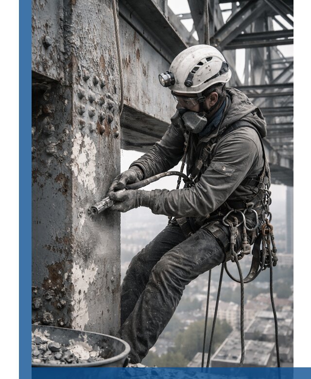 Удаление старой краски с металлических конструкций в Кашире