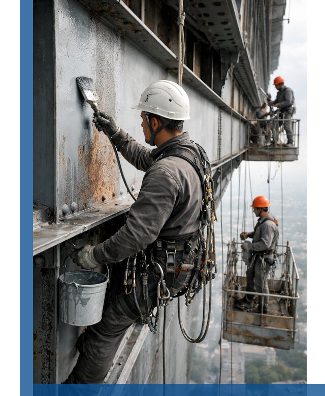 Покраска металлоконструкций на высоте в Кашире профессионально