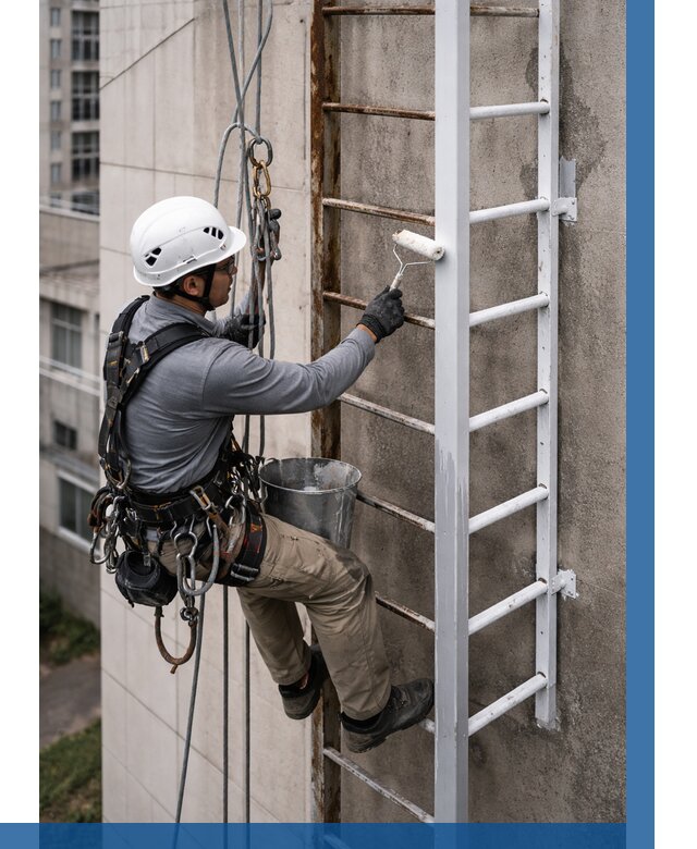 Покраска пожарных лестниц в Кашире от 4686 р. | ВЫСОТНИК-Кшр