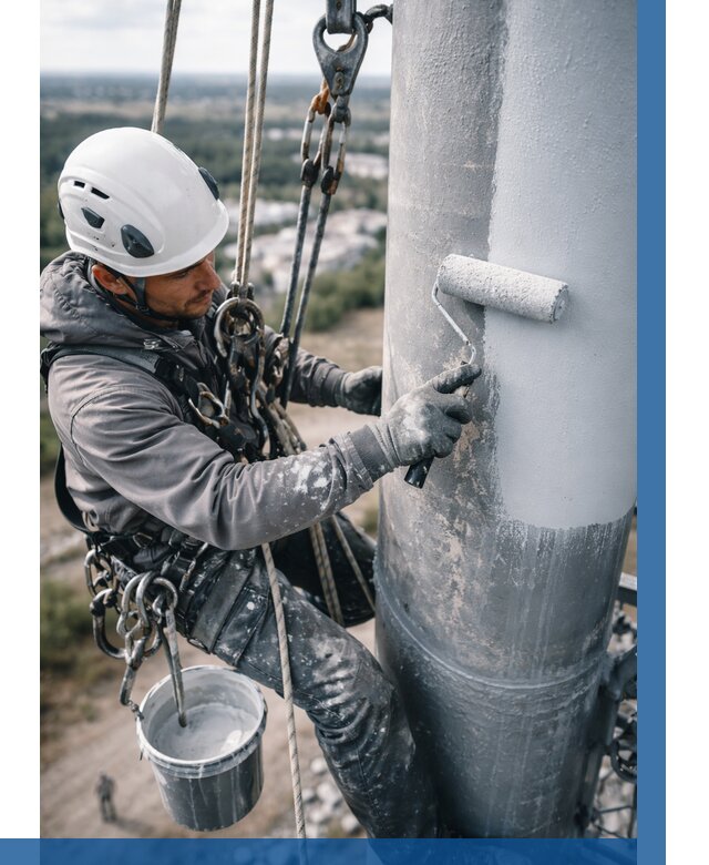 Покраска мачт связи под ключ в Кашире от 885 р. | ВЫСОТНИК-Кшр