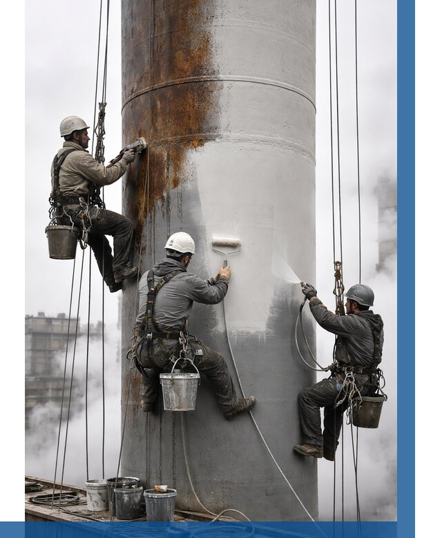 Покраска дымовых труб в Кашире от 8852 р. | ВЫСОТНИК-Кшр