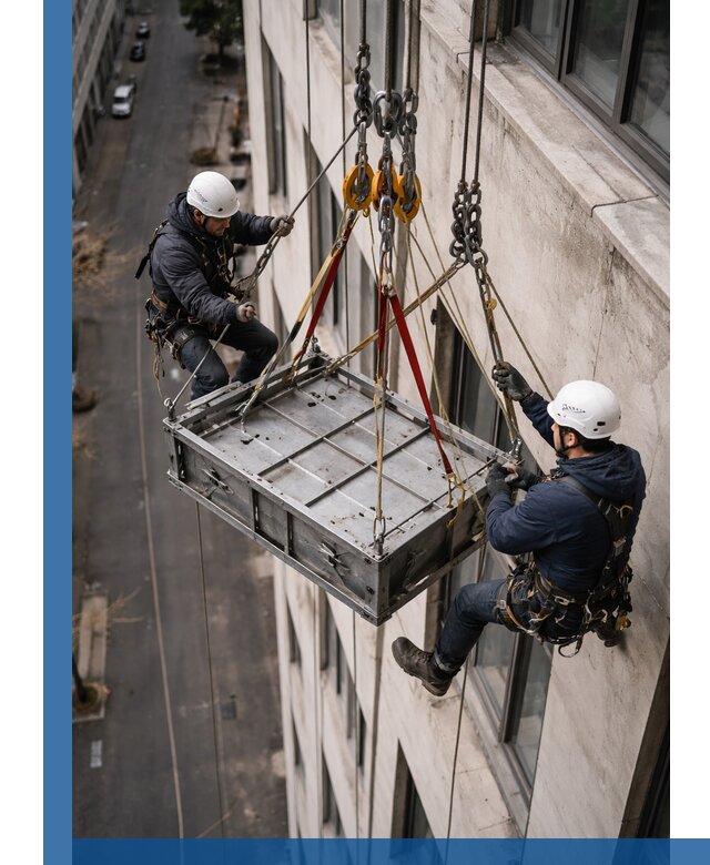 Спуск и подъем грузов по фасаду в Кашире для зданий
