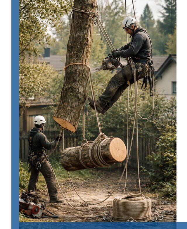 Валка деревьев частями в Кашире, безопасно и аккуратно