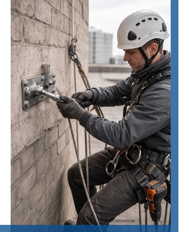 Установка анкерных точек в Кашире от 3645 р. | ВЫСОТНИК-Кшр