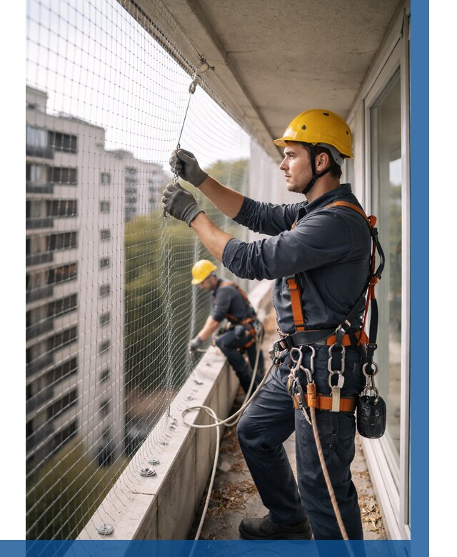 Монтаж сетки от птиц в Кашире от 4686 р. | ВЫСОТНИК-Кшр